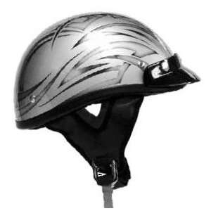   Helmet Tribal Silver Street Motorcycle Helmet Adult Large Automotive