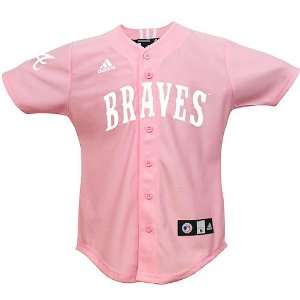  Atlanta Braves Youth Pink Jersey by adidas Sports 