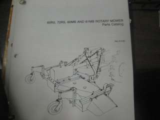 CASE IH BELLY MOWER PARTS BOOK ON 60 72 INCH MOWERS  