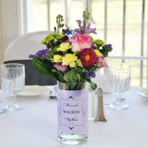    Timeless Personalized Glass Wedding Reception Vase