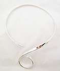 New Shiny Silver S Loop Swirl 5mm Collar Choker Necklace Wire