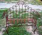 Wrought Iron Double Spin Bench, Metal Several colors, Patio and Deck 