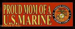 TWO PROUD MOM OF A US MARINE PIN BUMPER STICKER PIN  