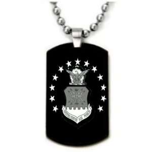  US Air Force style1 Dogtag Pendant Necklace w/Chain and 