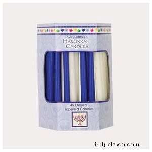    Deluxe Tapered Blue and White Chanukah candles 