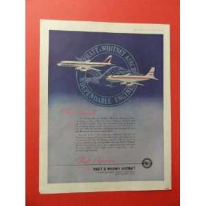  Pratt & Whitney Aircraft,1959 print advertisement (Eagle 