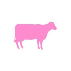  Cow Large 10 Tall SOFT PINK vinyl window decal sticker 