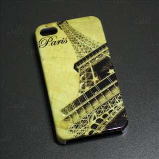   Eiffel Tower Hard Back Shell Cover Skin Case For Apple iPhone 4S 4G  a