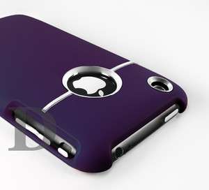 DELUXE PURPLE HARD CASE COVER W/CHROME FOR iPhone 3G 3GS NEW  