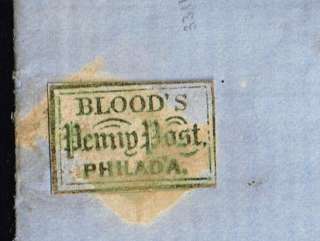 US stamp#7, #9 1c Blue Franklin 3 stamps + #15L14 Blood Despatch 