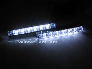 Car 8 LED DRL Daytime Running LED Light Super White 12v  