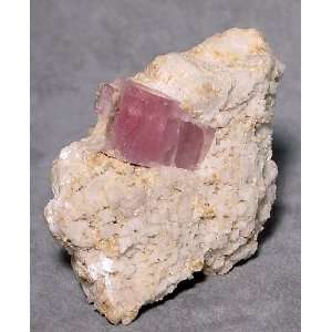  Apatite Natural Pink Gem Crystal in Feldspar Specimen 