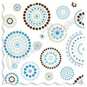  SWATCH   Blue Circle Dot Fabric Arts, Crafts & Sewing