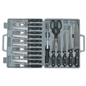  Meyerco Camping Cutlery Set, Plastic Carrying Case, 19 Pc 