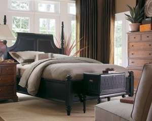   Furniture Felicity nightfall Black King cane / Panel Bed reversible