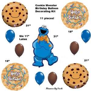 COOKIE MONSTER BIRTHDAY BALLOONS PARTY SUPPLIES FAVORS  