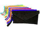 18 Colours Large Envelope Clutch Evening Genuine Real Suede Leather 