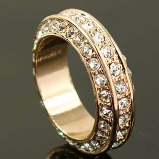 GP Swarovski Crystal Wedding Band Engagement Ring E57  