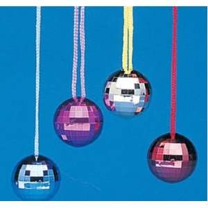 12 Plastic Disco Ball Necklaces Party Favors 