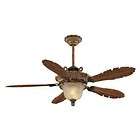 Hampton Bay Tropics 54 in. Weathered Cane Ceiling Fan New has damage 