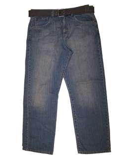 Calvin Klein Relaxed Straight Leg Jeans Belted MW NWT*  