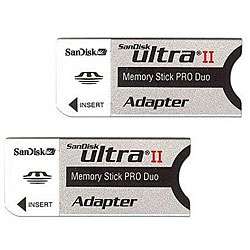 Sandisk Ultra II Memory Stick Pro Duo Card Adapters (Set of 2 