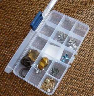 15 Transparent Grid Jewelry Display Organizer Storage Box #S077  