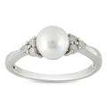   White Gold Cultured Freshwater Pearl Ring (8 8.5 mm)  