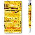 Retro 51 Tornado Birthday Greetings Yellow Rollerball Pen