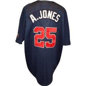   Jones Autographed Atlanta Braves Blue #25 Jersey