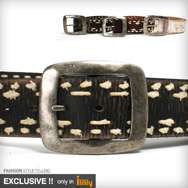 New Mens Vintage Black Leather Belt Buckle size 28~34  