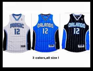 New Orlando Magic Dwight Howard Jersey #12 White Blue Black Mens S M L 