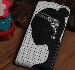 Earring Flip Skin Case Cover For Apple iPhone 4 4S case  