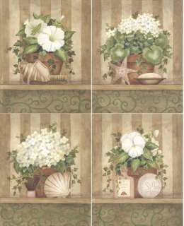 Flower W/ Shell Set Of 4 Annie LaPoint Framed Print  