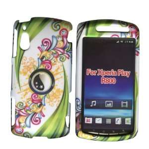  Green Leaves Sony Ericsson Xperia Play R800i Case Cover 