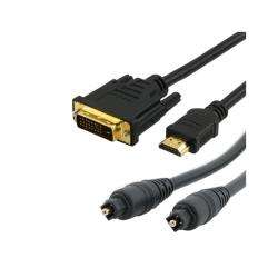   HDMI to DVI and Digital Optical Audio TosLink Cable  