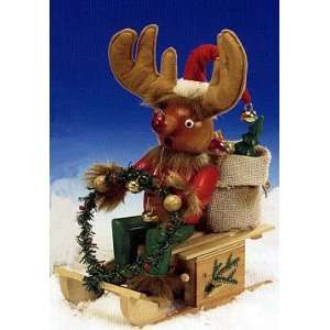  Steinbach Rudolph Sleigh Incense Smoker SIGNED Everything 