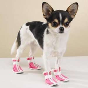  Polished Paw Sporty Boots Lrg Pink/White Stripes Kitchen 