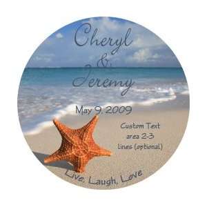  Style 10243 Starfish Beach Wedding Label Circle/Round 