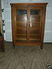 Barrister Bookcase   3 sections   Awesome Antique Wavy Glass   made by 