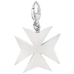 Sterling Silver Maltese Cross Charm  