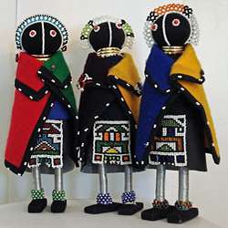 Ndebele Initiation Doll with Blanket (South Africa)  