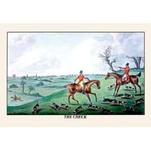  Fox Hunters and Hounds in an Open Field 20X30 Canvas 