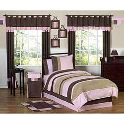 JoJo Designs Pink/ Brown 3 piece Full/ Queen size Comforter Set 