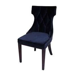 Regis Black Velvet Dining Chairs (Set of 2)  