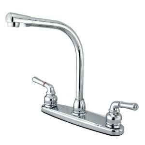   Twin Brass Lever Handle 8 Kitchen Faucet Less Sprayer, Chrome Home