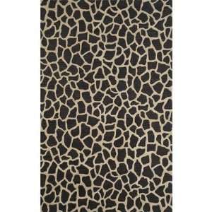  Seville Giraffe Black Contemporary Rug Size 36 x 56 