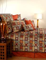 Sherry Kline Metro Terracotta 7 piece Comforter Set  