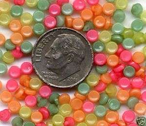 Bright Mix 3mm Tiny Shank Doll Buttons   144 pieces  