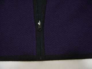 PENDLETON Reversible Womens Wool Zip Jacket Coat Blazer 1X Purple Grey 
